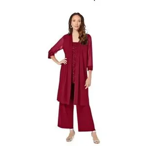 Sequin Plus Size Piece Duster Pant Suit Roaman's Other Womens Plus